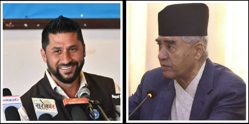 दलकाे नेता चुनिएलगत्तै रवि लामिछाने बालुवाटारमा : देउवाले साेधे- के छ विचार ?